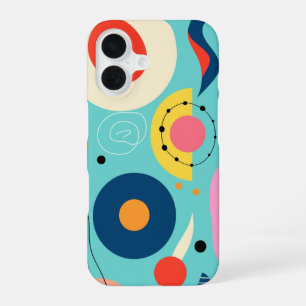 Para iPhone 16 Funda de teléfono vintage retro audaz, colorida y