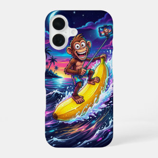Para iPhone 16 Funda Divertida de Mono de Dibujos Animados con Pl