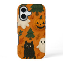 Funda móvil de ghosts y calabazas