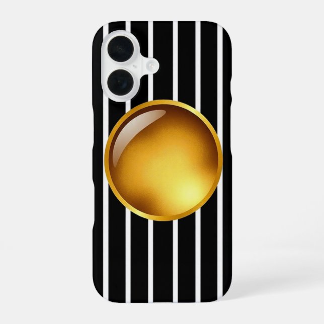 Para iPhone 16 Funda Resumen del Horizonte Dorado (Reverso )