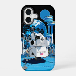 Para iPhone 16 Módulo Lunar de la Feria Mundial (Noche): Funda pa