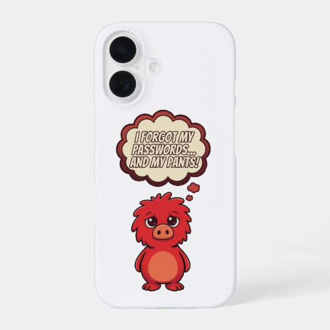 Para iPhone 16 Oops Olvidé Mis Contraseñas Funda de Teléfono Dive (Reverso )