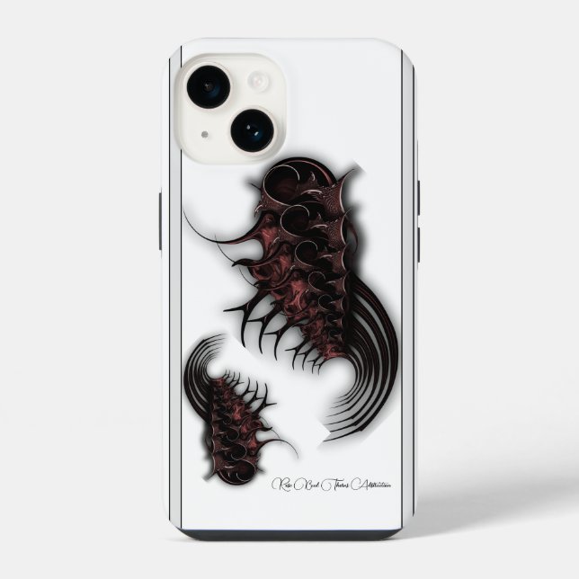 Para iPhone "Abstracción de Espinas de Capullo de Rosa", Funda (Reverso )