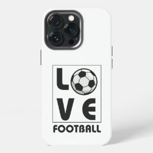 Para iPhone 13 Pro "AMO EL FÚTBOL" Funda de teléfono con tipografía m