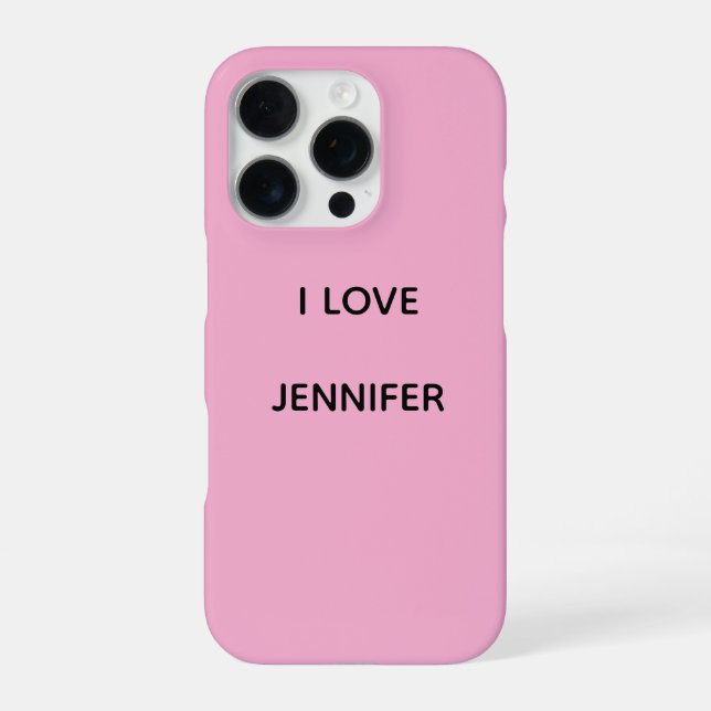 Para iPhone AMO LA FUNDa DE TELÉFONO DE JENNIFER (Reverso)