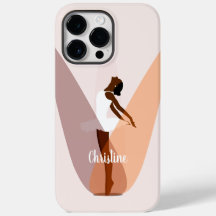 Bailarina de ballet negro funda rosa claro Case-Ma