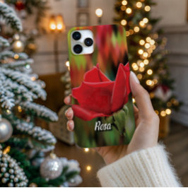 Para iPhone 16 Pro Capucha de rosa de alta poli - Funda de teléfono g