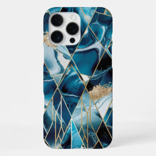 Para iPhone 16 Pro Max Cobre Elegante Funda de Oro Teal Opulento Femeni