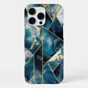Para iPhone 16 Pro Max Cobre Elegante Funda de Oro Teal Opulento Femeni