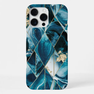 Para iPhone 16 Pro Max Cobre Elegante Funda de Teal Dorado Opulento Fem