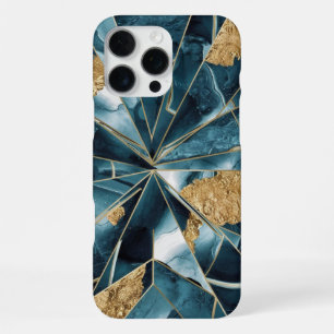 Para iPhone 16 Pro Max Cobre Elegante Funda de Teal Dorado Opulento Fem