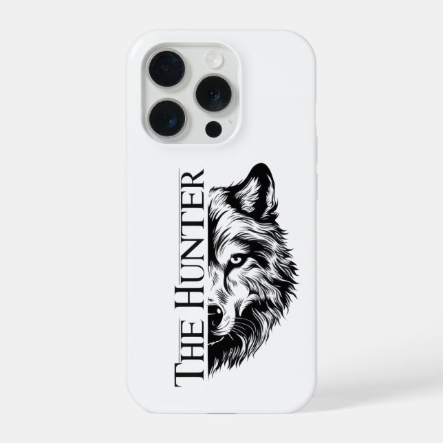 Para iPhone Diseño de Funda de Teléfono The Hunter Wolf (Reverso )