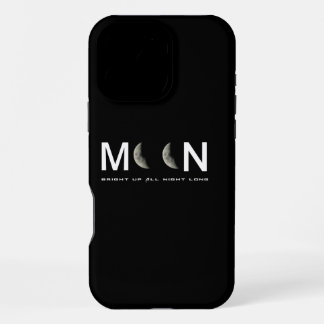 Para iPhone 16 Pro Max El funda de la luna de la noche negra