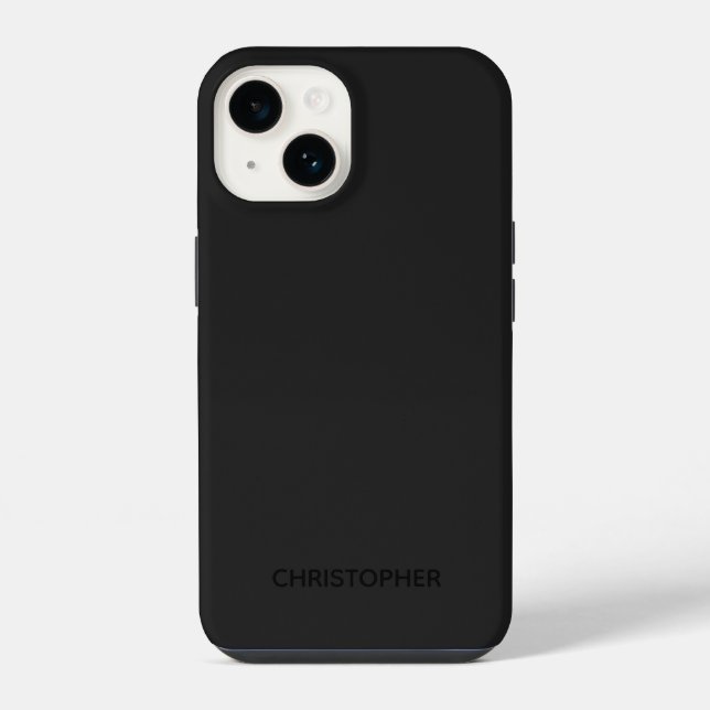 Para iPhone Funda Case-Mate 14 negra personalizada simple (Reverso )
