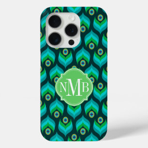 Para iPhone 15 Pro Funda Case-Mate con Patrón de Pluma de Pavo Real M