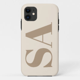 Para iPhone 11 Funda Case-Mate de moda en Blanco Antiguo con Mono