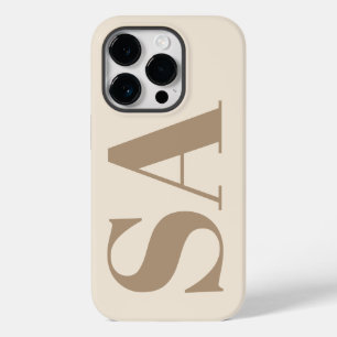 Funda Para iPhone 14 Pro De Case-Mate Funda Case-Mate de moda en Blanco Antiguo con Mono