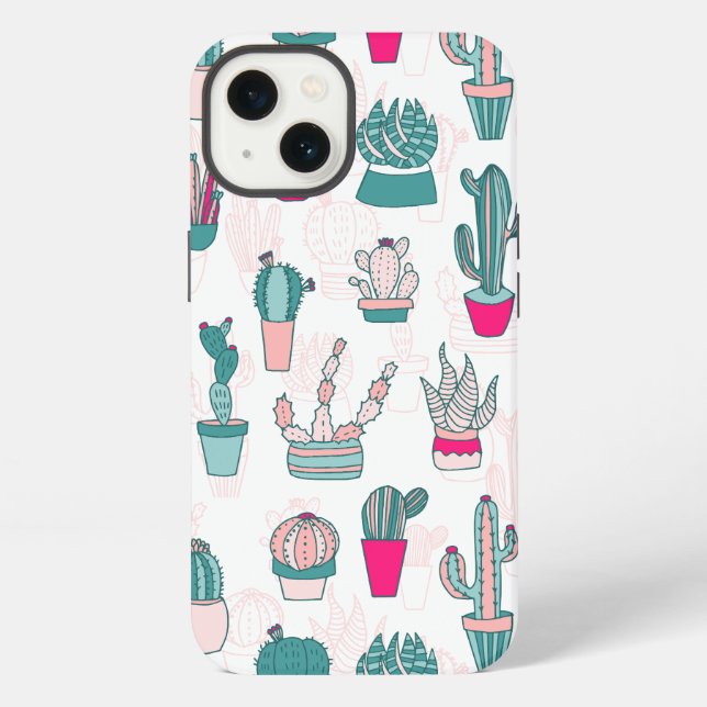 Para iPhone Funda con patrón de cactus Case-Mate Plantas de ca (Reverso )