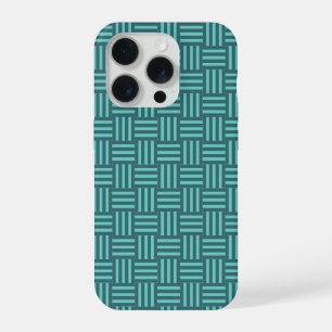 Funda con patrón de cestería en azul turquesa mode