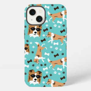 Funda con patrón de perros Sheltie de Shetland -