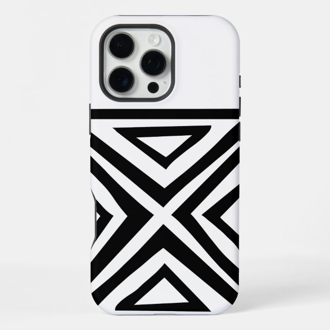 Para iPhone Funda con patrón geométrico retro elegante y noved (Reverso )
