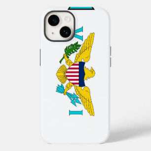 Para iPhone 14 Funda de Apple Patriótico-Mate, Islas Vírgenes