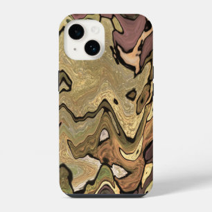 Para iPhone 14 Funda de camuflaje. Aspecto de jungla camuflada. V