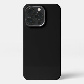 Para iPhone 13 Pro Funda de cubierta de teléfono negro lisa y sólida 