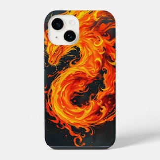 Para iPhone 14 Funda de dragón de fuego