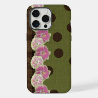 Funda de flores a rayas rosadas vintage con lunare