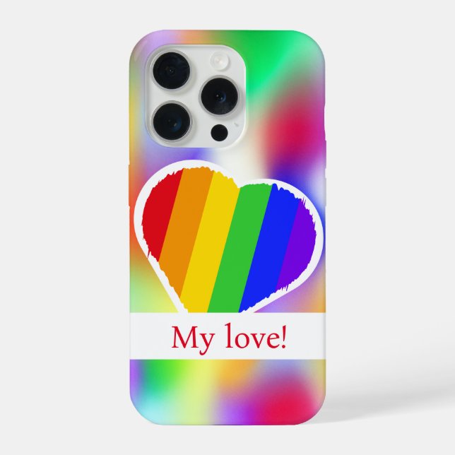 Para iPhone Funda de imagen con forma de corazón personalizado (Reverso )