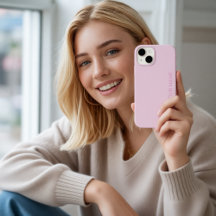Funda de monograma mínimo inicial de la chica rosa