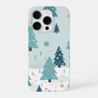 Para iPhone 16 Pro funda de patrón de árbol de invierno