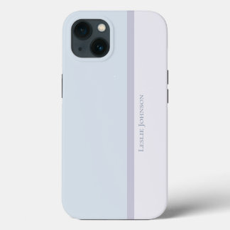 Funda de rayas modernas, azul suave y bloque de co