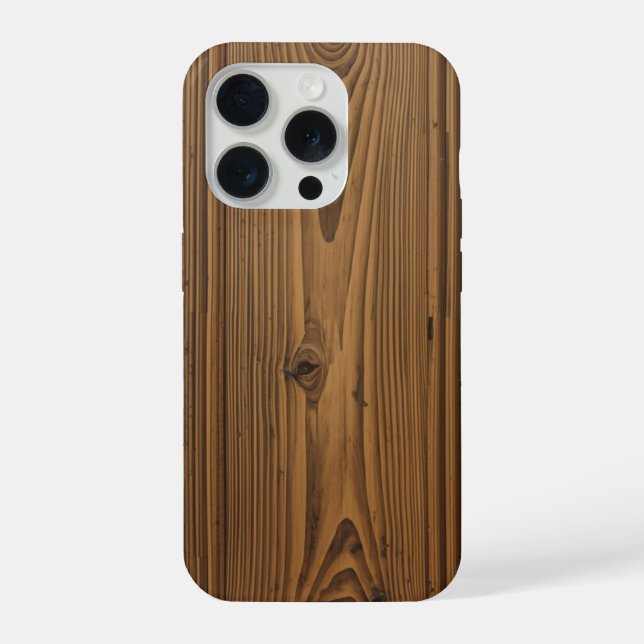 Para iPhone Funda de smartphone con textura de madera (Reverso )