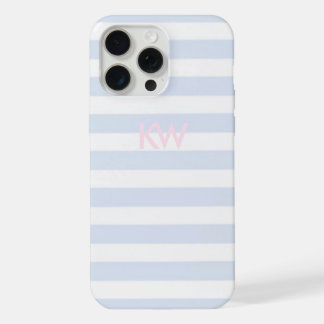 Funda de teléfono a rayas azules y blancas