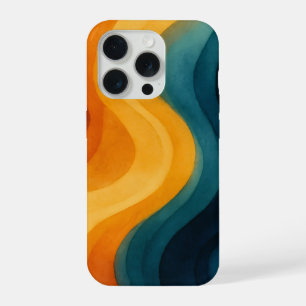 Funda de teléfono abstracta de onda retro