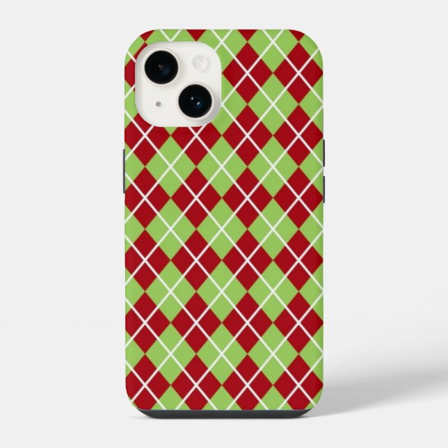 Para iPhone Funda de teléfono Argyles de Navidad (Reverso )