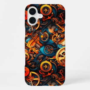 Para iPhone 16 Plus Funda de teléfono Artsy Gears