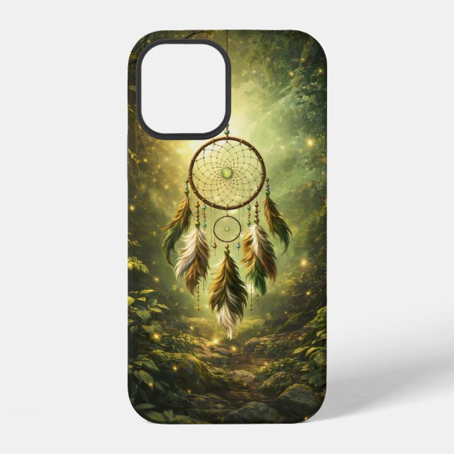 Para iPhone Funda de teléfono atrapasueños del bosque místico (Reverso )