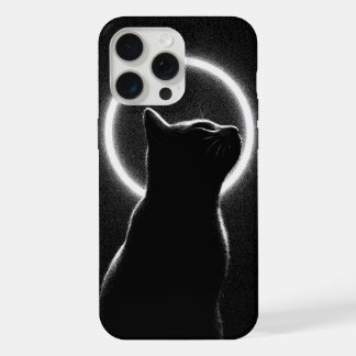Funda de teléfono Celestial Black Cat Lunar Halo