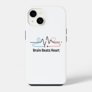 Para iPhone 14 Funda de teléfono Cerebro sobre Corazón