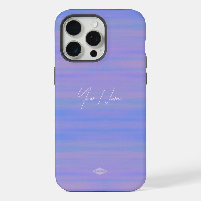 Para iPhone Funda de teléfono con aspecto de acuarela violeta (Reverso )