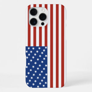 Para iPhone 16 Pro Max Funda de teléfono con bandera estadounidense patri