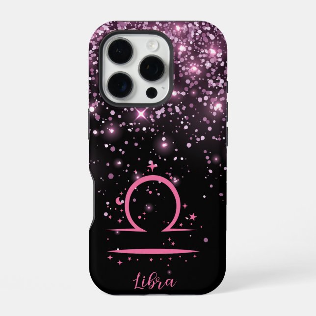 Para iPhone Funda de teléfono con brillo y estampado de Libra  (Reverso )