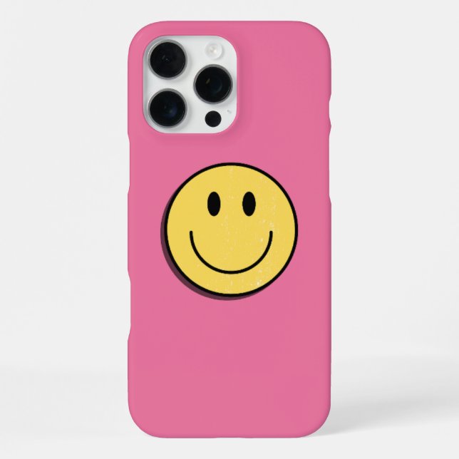 Para iPhone Funda de teléfono con cara sonriente adorable. (Reverso )