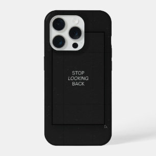 Funda de teléfono con cita estética negra minimali
