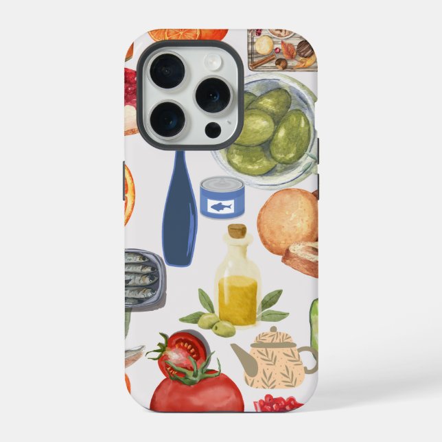Para iPhone Funda de teléfono con collage de comida gourmet (Reverso )
