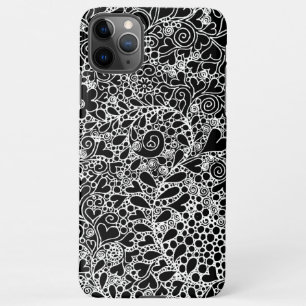 Para iPhone 11Pro Max Funda de teléfono con diseño botánico intrincado