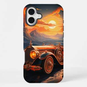 Para iPhone 16 Plus Funda de teléfono con diseño de coche artístico